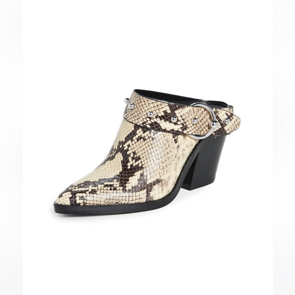 FINAL SALE-Rebecca Minkoff- Sallest Too block heel Mules  size 10